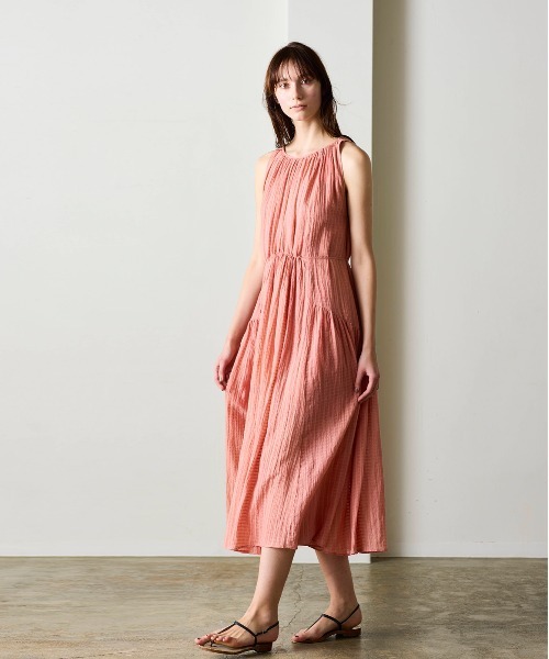 WALANCE（ワランス）の「natural dye Sheer Cotton Check gather dress（ワンピース・レディース・グリーン/イエロー/レッド系その他・FREE）」の10枚目の写真