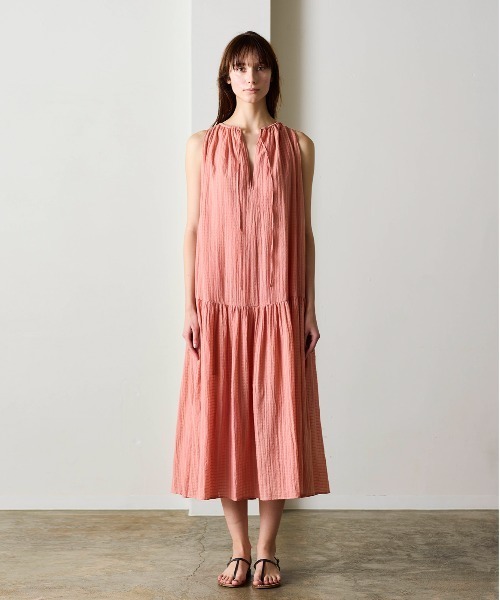 WALANCE（ワランス）の「natural dye Sheer Cotton Check gather dress（ワンピース・レディース・グリーン/イエロー/レッド系その他・FREE）」の15枚目の写真