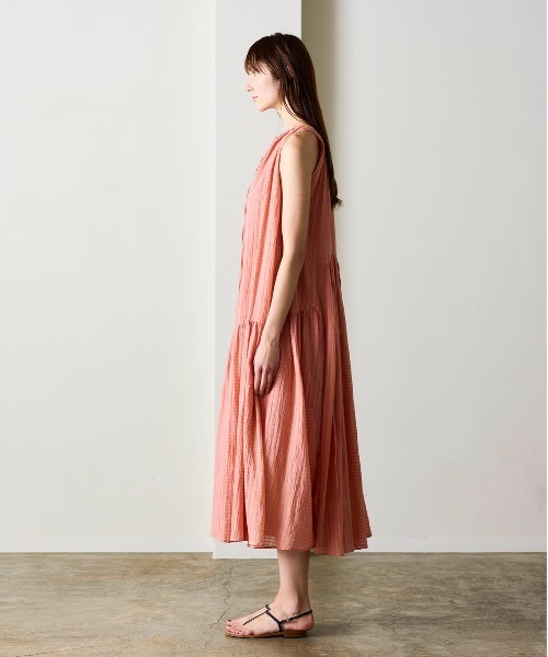 WALANCE（ワランス）の「natural dye Sheer Cotton Check gather dress（ワンピース・レディース・グリーン/イエロー/レッド系その他・FREE）」の16枚目の写真