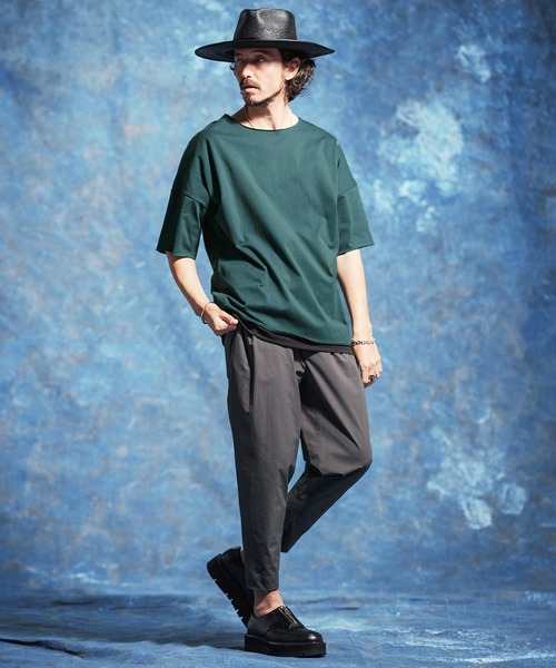 Jih Nunc（ジーヌンク）の「mt10230-ルーズネックカットソー(JIH-R1182)（Tシャツ/カットソー・メンズ・パープル/ブラック/ダークグリーン/ホワイト・L/M/S）」の12枚目の写真