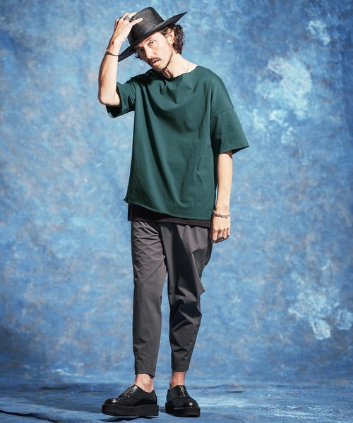 Jih Nunc（ジーヌンク）の「mt10230-ルーズネックカットソー(JIH-R1182)（Tシャツ/カットソー・メンズ・パープル/ブラック/ダークグリーン/ホワイト・L/M/S）」の13枚目の写真