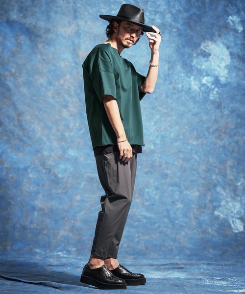 Jih Nunc（ジーヌンク）の「mt10230-ルーズネックカットソー(JIH-R1182)（Tシャツ/カットソー・メンズ・パープル/ブラック/ダークグリーン/ホワイト・L/M/S）」の14枚目の写真