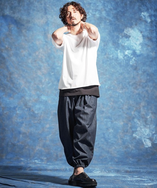 Jih Nunc（ジーヌンク）の「mt10230-ルーズネックカットソー(JIH-R1182)（Tシャツ/カットソー・メンズ・パープル/ブラック/ダークグリーン/ホワイト・L/M/S）」の17枚目の写真