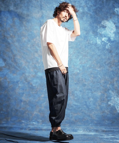 Jih Nunc（ジーヌンク）の「mt10230-ルーズネックカットソー(JIH-R1182)（Tシャツ/カットソー・メンズ・パープル/ブラック/ダークグリーン/ホワイト・L/M/S）」の18枚目の写真