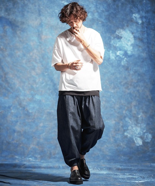 Jih Nunc（ジーヌンク）の「mt10230-ルーズネックカットソー(JIH-R1182)（Tシャツ/カットソー・メンズ・パープル/ブラック/ダークグリーン/ホワイト・L/M/S）」の19枚目の写真