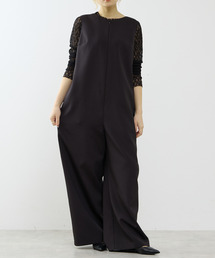 SOFFITTO（ソフィット）の「【A_/エース】ドライダブルクロス×レースオールインワン（つなぎ/オールインワン）」