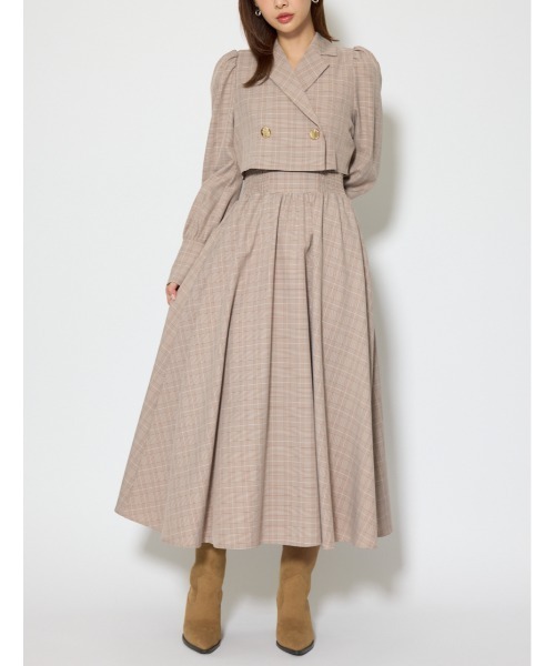 rienda（リエンダ）の「テーラードデザインロングワンピース　春服（シャツワンピース・レディース・ブラウン系その他/ライトピンク/ブルー系その他3・SMALL/MEDIUM）」の2枚目の写真