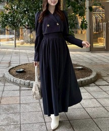 rienda | テーラードデザインロングワンピース 春服(シャツワンピース)