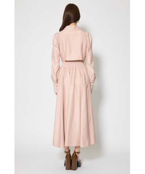 テーラードデザインロングワンピース 春服（シャツワンピース