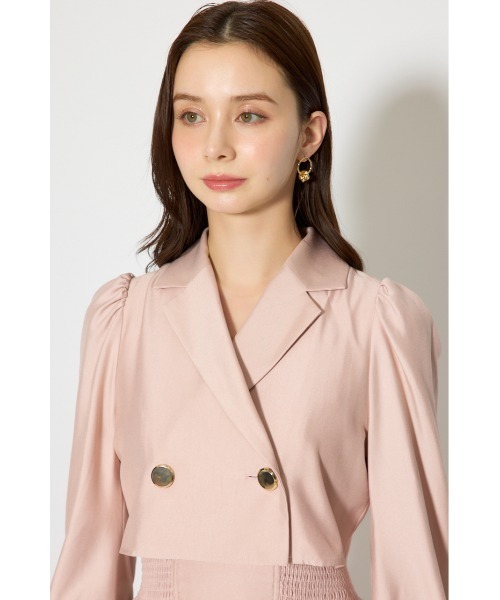 テーラードデザインロングワンピース 春服（シャツワンピース