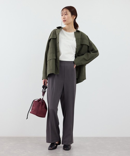 ROPE' PICNIC（ロペピクニック）の「RENUロゴプリントロングTシャツ/UVカット・イージーケア（Tシャツ/カットソー・レディース・ホワイト系その他2/ホワイト/ホワイト系その他・FREE）」の10枚目の写真