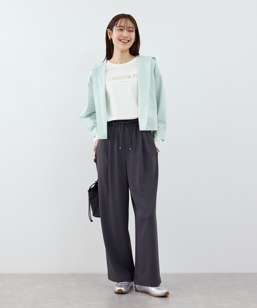 ROPE' PICNIC（ロペピクニック）の「RENUロゴプリントロングTシャツ/UVカット・イージーケア（Tシャツ/カットソー・レディース・ホワイト系その他2/ホワイト/ホワイト系その他・FREE）」の12枚目の写真