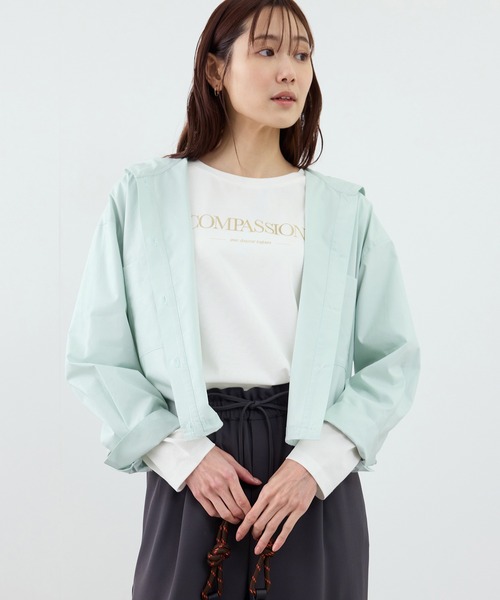 ROPE' PICNIC（ロペピクニック）の「RENUロゴプリントロングTシャツ/UVカット・イージーケア（Tシャツ/カットソー・レディース・ホワイト系その他2/ホワイト/ホワイト系その他・FREE）」の15枚目の写真