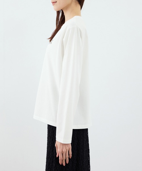 ROPE' PICNIC（ロペピクニック）の「RENUロゴプリントロングTシャツ/UVカット・イージーケア（Tシャツ/カットソー・レディース・ホワイト系その他2/ホワイト/ホワイト系その他・FREE）」の22枚目の写真