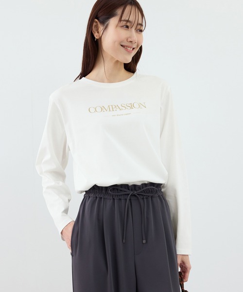 ROPE' PICNIC（ロペピクニック）の「RENUロゴプリントロングTシャツ/UVカット・イージーケア（Tシャツ/カットソー・レディース・ホワイト系その他2/ホワイト/ホワイト系その他・FREE）」の17枚目の写真