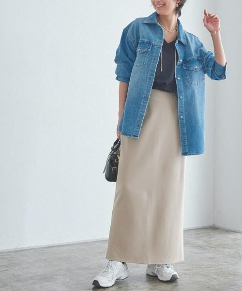 RASW（ラス）の「[RASW]ハイストレッチ多機能Iラインスカート（スカート・レディース・ブラック/ライトベージュ・PM/L/M）」の19枚目の写真