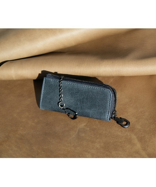 genten(ゲンテン)の「コルサ 小銭キーケース(キーケース/キーアクセサリー・メンズ・グレイッシュベージュ/ブルーグレー・FREE)」の1枚目の写真