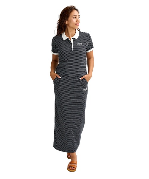 BILLABONG(ビラボン)の「BILLABONG ウィメンズ STRIPED RIB LONG SKI スカート 【2026年春夏モデル】/ビラボン細ボーダータイトスカート(スカート・レディース・ブラック/ホワイト・MEDIUM)」の6枚目の写真