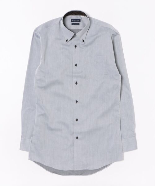 TOKYO SHIRTS(トウキョウシャツ)の「【超形態安定】 形態安定ノンアイロン ボタンダウン 長袖ビジネスワイシャツ(大きいサイズ・長いサイズ)(ビジネスシャツ・メンズ・グレー・首回り45cm-裄丈86cm/首回り45cm-裄丈82cm/首回り43cm-裄丈90cm/首回り42cm-裄丈90cm/首回り41cm-裄丈90cm/首回り39cm-裄丈88cm/首回り45cm-裄丈90cm/首回り47cm-裄丈86cm/首回り47cm-裄丈90cm)」の6枚目の写真