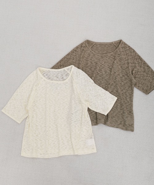 select MOCA（セレクトモカ）の「メランジシアーラグランTシャツ（Tシャツ/カットソー・レディース・アッシュ/オフホワイト・FREE）」の14枚目の写真