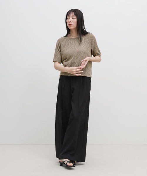 select MOCA（セレクトモカ）の「メランジシアーラグランTシャツ（Tシャツ/カットソー・レディース・アッシュ/オフホワイト・FREE）」の4枚目の写真
