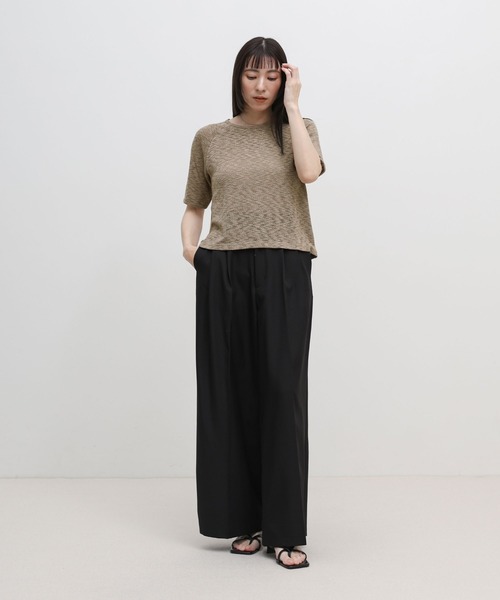 select MOCA（セレクトモカ）の「メランジシアーラグランTシャツ（Tシャツ/カットソー・レディース・アッシュ/オフホワイト・FREE）」の19枚目の写真