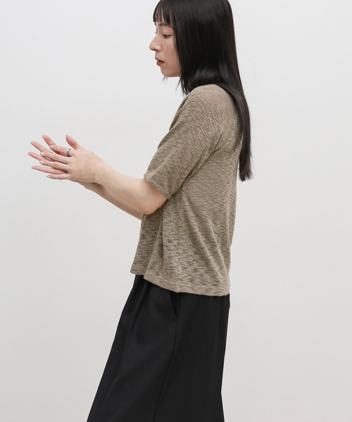 select MOCA（セレクトモカ）の「メランジシアーラグランTシャツ（Tシャツ/カットソー・レディース・アッシュ/オフホワイト・FREE）」の17枚目の写真