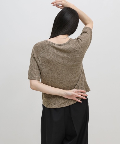 select MOCA（セレクトモカ）の「メランジシアーラグランTシャツ（Tシャツ/カットソー・レディース・アッシュ/オフホワイト・FREE）」の22枚目の写真