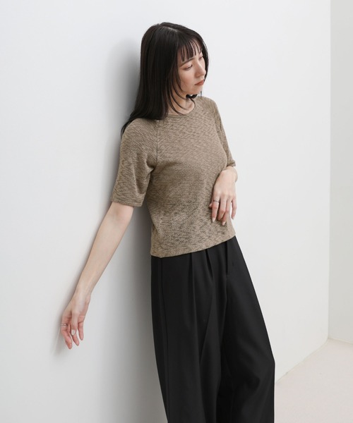 select MOCA（セレクトモカ）の「メランジシアーラグランTシャツ（Tシャツ/カットソー・レディース・アッシュ/オフホワイト・FREE）」の20枚目の写真