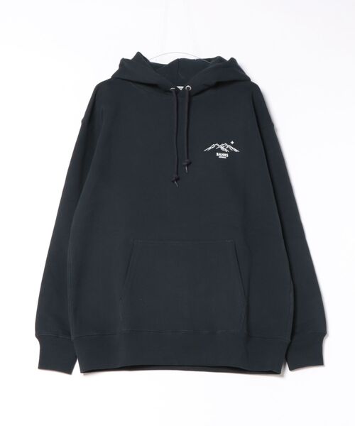 BANKS（バンクス）の「HOODIE / BANKS(バンクス)ブランドロゴスタンダードシルエットプルオーバーパーカー・フーディ（パーカー・メンズ・ネイビー/アッシュグレー・MEDIUM/X-LARGE/LARGE）」の2枚目の写真