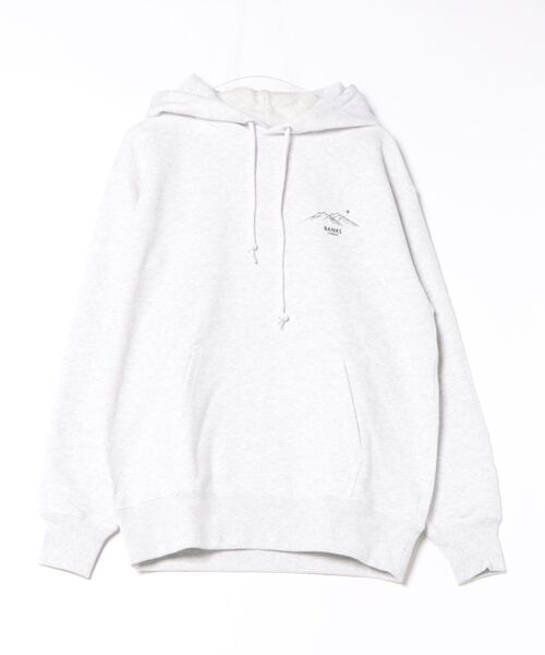 BANKS(バンクス)の「HOODIE / BANKS(バンクス)ブランドロゴスタンダードシルエットプルオーバーパーカー・フーディ(パーカー・メンズ・ネイビー/アッシュグレー・MEDIUM/X-LARGE/LARGE)」の5枚目の写真