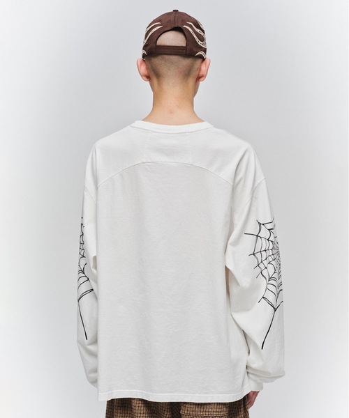 JIEDA(ジエダ)の「SPYDER LONG SLEEVE(Tシャツ/カットソー・メンズ・ホワイト/ブラック・2/1)」の6枚目の写真
