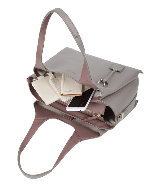 Jewelna Rose(ジュエルナローズ)の「アテナ トートバッグ A4サイズ 16322(トートバッグ・レディース・ブラック/ダークグレー/ライトグレー・FREE)」の19枚目の写真