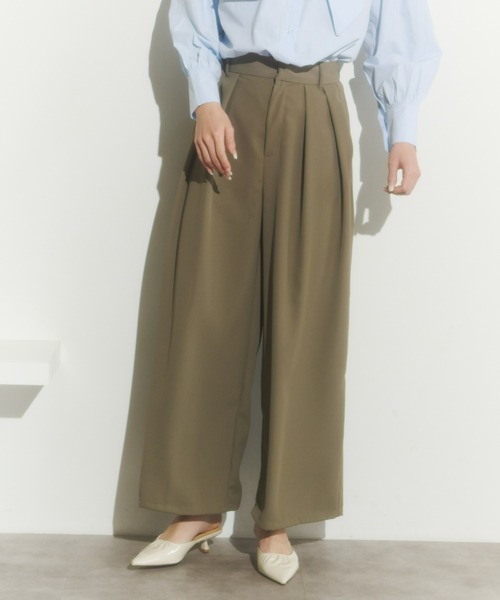 Olu.（オルドット）の「カラータックワイドパンツ（その他パンツ・レディース・ホワイト/ブラウン/イエロー/ベビーピンク・FREE）」の18枚目の写真