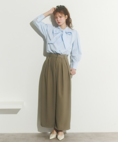 Olu.（オルドット）の「カラータックワイドパンツ（その他パンツ・レディース・ホワイト/ブラウン/イエロー/ベビーピンク・FREE）」の20枚目の写真