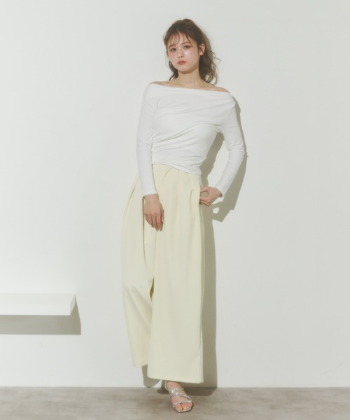 Olu.（オルドット）の「カラータックワイドパンツ（その他パンツ・レディース・ホワイト/ブラウン/イエロー/ベビーピンク・FREE）」の11枚目の写真