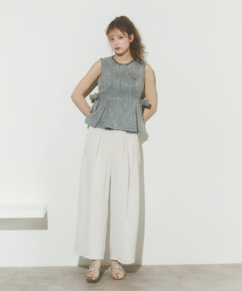 Olu.（オルドット）の「カラータックワイドパンツ（その他パンツ・レディース・ホワイト/ブラウン/イエロー/ベビーピンク・FREE）」の15枚目の写真