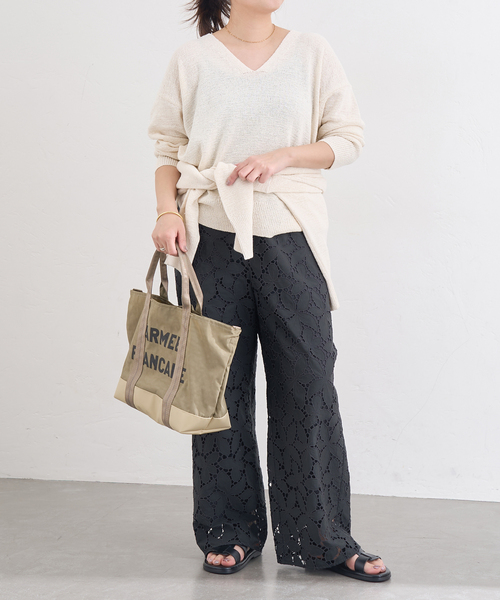 JOURNAL STANDARD(ジャーナルスタンダード)の「テープヤーンニュアンスVプルオーバー(ニット/セーター・レディース・アイボリー/レッド/ブラック系その他・FREE)」の22枚目の写真