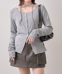 mline | [mline]チョーカーボタントップス(Tシャツ/カットソー)