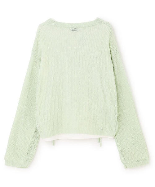 LOVETOXIC(ラブトキシック)の「【LTXC/アラエル】ロゴドロストシアーニットセット(アンサンブル・キッズ・エメラルド/アイボリー/ブラック・L:160cm/S:140cm/M:150cm/130cm)」の8枚目の写真