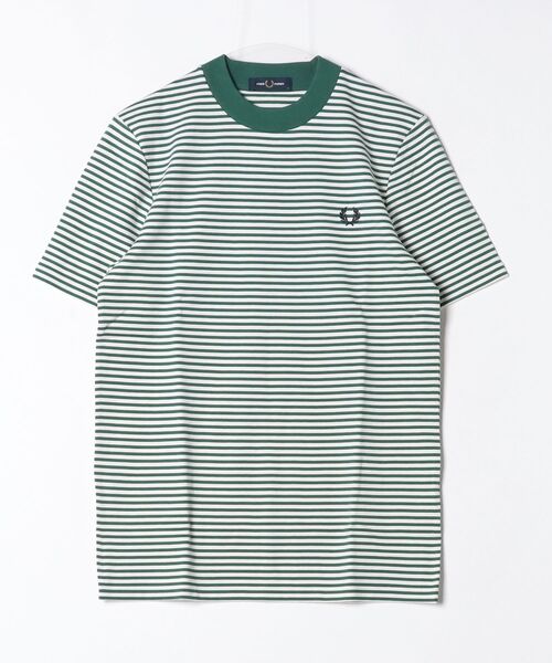 FRED PERRY（フレッドペリー）の「FRED PERRY / STRIPE T-SHIRT（Tシャツ/カットソー・メンズ・グリーン系その他5/ミント/グリーン/ブラック・MEDIUM/SMALL/LARGE）」の3枚目の写真