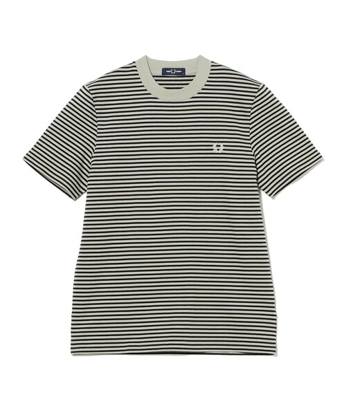FRED PERRY（フレッドペリー）の「FRED PERRY / STRIPE T-SHIRT（Tシャツ/カットソー・メンズ・グリーン系その他5/ミント/グリーン/ブラック・MEDIUM/SMALL/LARGE）」の4枚目の写真