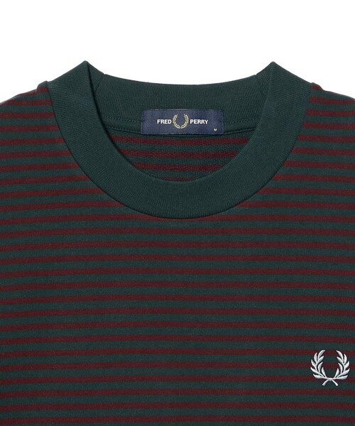 FRED PERRY（フレッドペリー）の「FRED PERRY / STRIPE T-SHIRT（Tシャツ/カットソー・メンズ・グリーン系その他5/ミント/グリーン/ブラック・MEDIUM/SMALL/LARGE）」の9枚目の写真