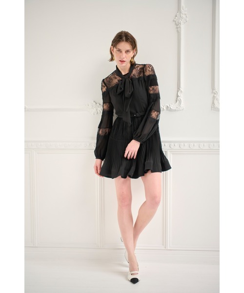 Estella.K(エステラケー)の「Frances Lace Mini Dress スカラップレースミニドレス(ワンピース・レディース・オフホワイト/ブラック・FREE)」の22枚目の写真