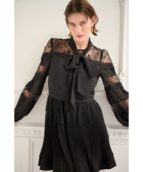 Estella.K(エステラケー)の「Frances Lace Mini Dress スカラップレースミニドレス(ワンピース・レディース・オフホワイト/ブラック・FREE)」の19枚目の写真