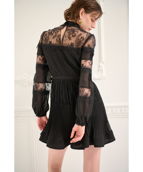 Estella.K(エステラケー)の「Frances Lace Mini Dress スカラップレースミニドレス(ワンピース・レディース・オフホワイト/ブラック・FREE)」の17枚目の写真
