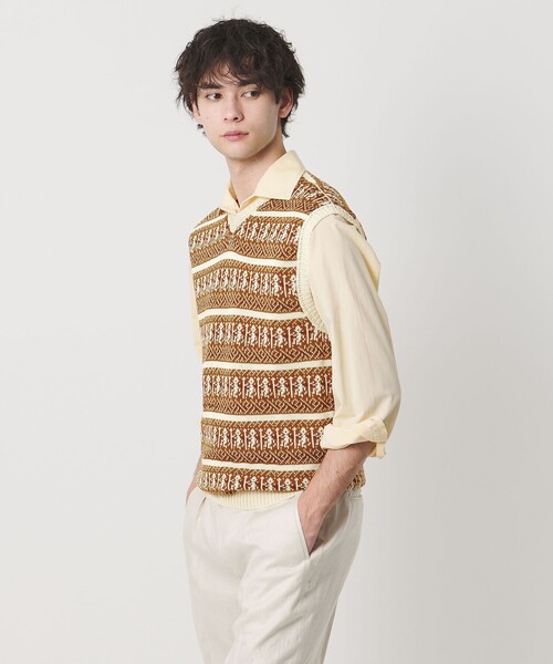 RAFFA MOLINA＞オランタイ ボーダー ニット ベスト（ニット/セーター