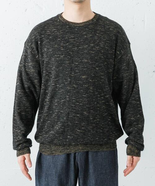 crepuscule（クレプスキュール）の「crepuscule　Rayon Linen Pullover（ニット/セーター・メンズ・ナチュラル/ブラック系その他/ブラック・2/1）」の10枚目の写真