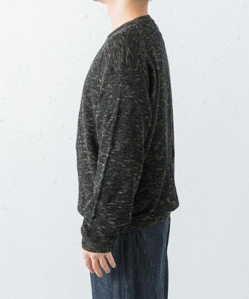 crepuscule（クレプスキュール）の「crepuscule　Rayon Linen Pullover（ニット/セーター・メンズ・ナチュラル/ブラック系その他/ブラック・2/1）」の11枚目の写真
