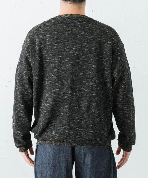 crepuscule（クレプスキュール）の「crepuscule　Rayon Linen Pullover（ニット/セーター・メンズ・ナチュラル/ブラック系その他/ブラック・2/1）」の12枚目の写真